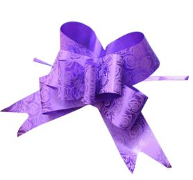 Rose Pattern Pull String Ribbons [Purple] 60PCS Gift Wrap Ribbons