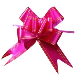 Rose-carmine Pull Flower Ribbons, 60PCS, Floral Decoration Pull String Ribbons