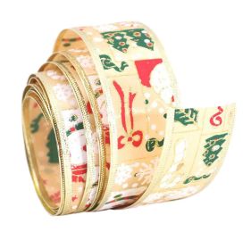 Colorful Christmas Tree Decor Ribbon for Christmas Gift Wrapping