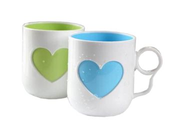 Couple Cups Tooth Mug Toothbrush Holder Cup For Water [Green & Blue]