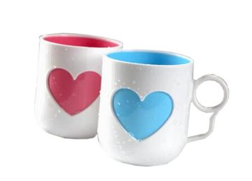 Couple Cups Tooth Mug Toothbrush Holder Cup For Water [Red & Blue]