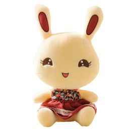 High Quality Rabbit Decor Dolls Red Plush Toy Animal Kids Doll 26cm Height