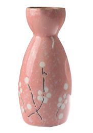Pink Sake Serving Porcelain Pot Plum Blossom Pattern