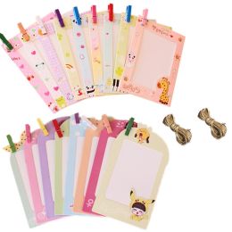 Wall Deco DIY Paper Photo Frame with Mini Clothespins - Fits 6 inches Pictures G