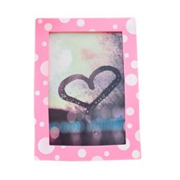 Creative Lovely Bubble Silica Gel Decor Recycle Wall Photo Frames 4*5.9" PINK