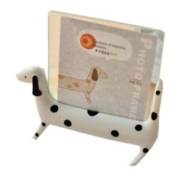 Creative Lovely Spotty Dog Decor Recycle Table-top Photo Frames 4" WHITE