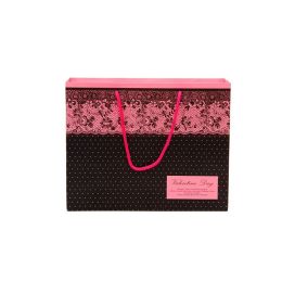 Set of 9 Fashion Lovely Reusable Present Bags,Gift Paper Bags,Black(19*14*8CM)