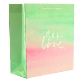 Set of 5 Fashion Gift Bags British Painting Paper Bags Shopping Bags