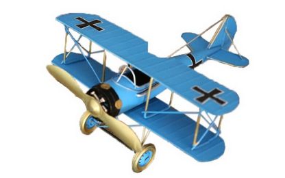 Retro Tin Model Plane Decoration Room Decoration--Blue
