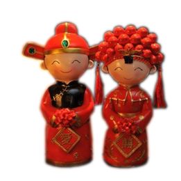 Lovely Couple Look Down Cat Resin Figurine Doll Decoration