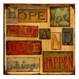 Creative Retro Iron Sheet Painting Wall Hangings Good Taste Wall Decor