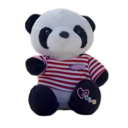 Lovely Panda Plush Toy Soft Stuffed Animal With Red Shirt
