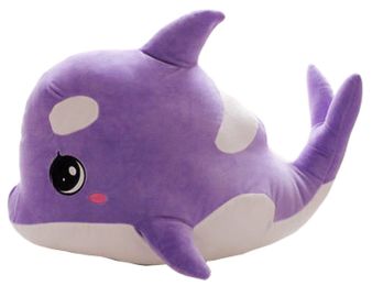 Cute Purple Whale Plush Toy Creative Dolphin Doll/Pillow 60CM