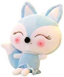 Cute Little Blue Fox Plush Toys Smiling Fox Doll Creative Gift 40CM