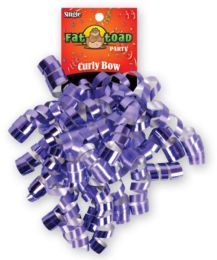 Fat Toad Curled Ribbon Bow Lavender - 0.2 oz Case Pack 24