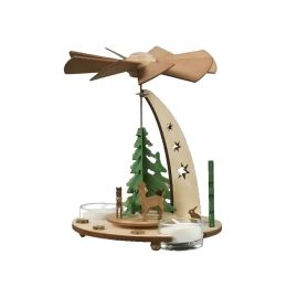 Alexander Taron Home Seasonal Dcorative Accessories Dregeno Pyramid - Forest Scene - 7"H x 6.5"W x 6"D