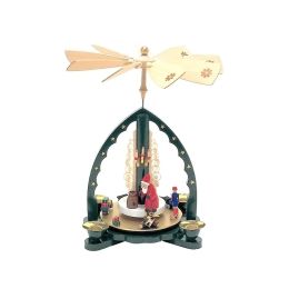 Alexander Taron Richard Glaesser Pyramid - Santa and Toys - 10.5"H x 9"W x 9"D