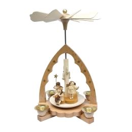 Alexander Taron 16312-Richard Glaesser Pyramid - Musical Angels - 8"H x 5.25"W x 5.25"D