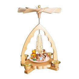 Alexander Taron Richard Glaesser Pyramid - Teddy Bears Playing - 7.5"H x 5.25"W x 5.25"D