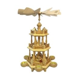 Alexander Taron Richard Glaesser Pyramid - 3 Tiers - Nativity - 17.5"H x 11.5"W x 11.5"D
