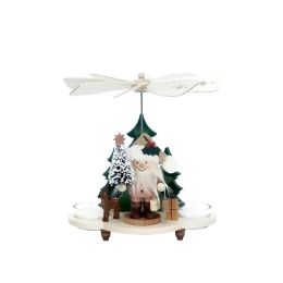 Christian Ulbricht Pyramid - Santa With Tree - 7.5"H X 7.5"W X 7.5"D