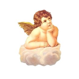 Alexander Taron Home Seasonal Dcorative Accessories German Christmas Card - Angel on Cloud - 6.5"H x 4.5"W x .02"D