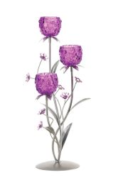 Fuchsia Blooms Candle Holder