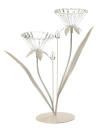 Double Posy Candleholder