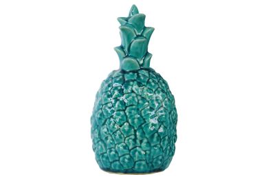 Urban Trends Collection Ceramic Pineapple Figurine Gloss Finish Turquoise